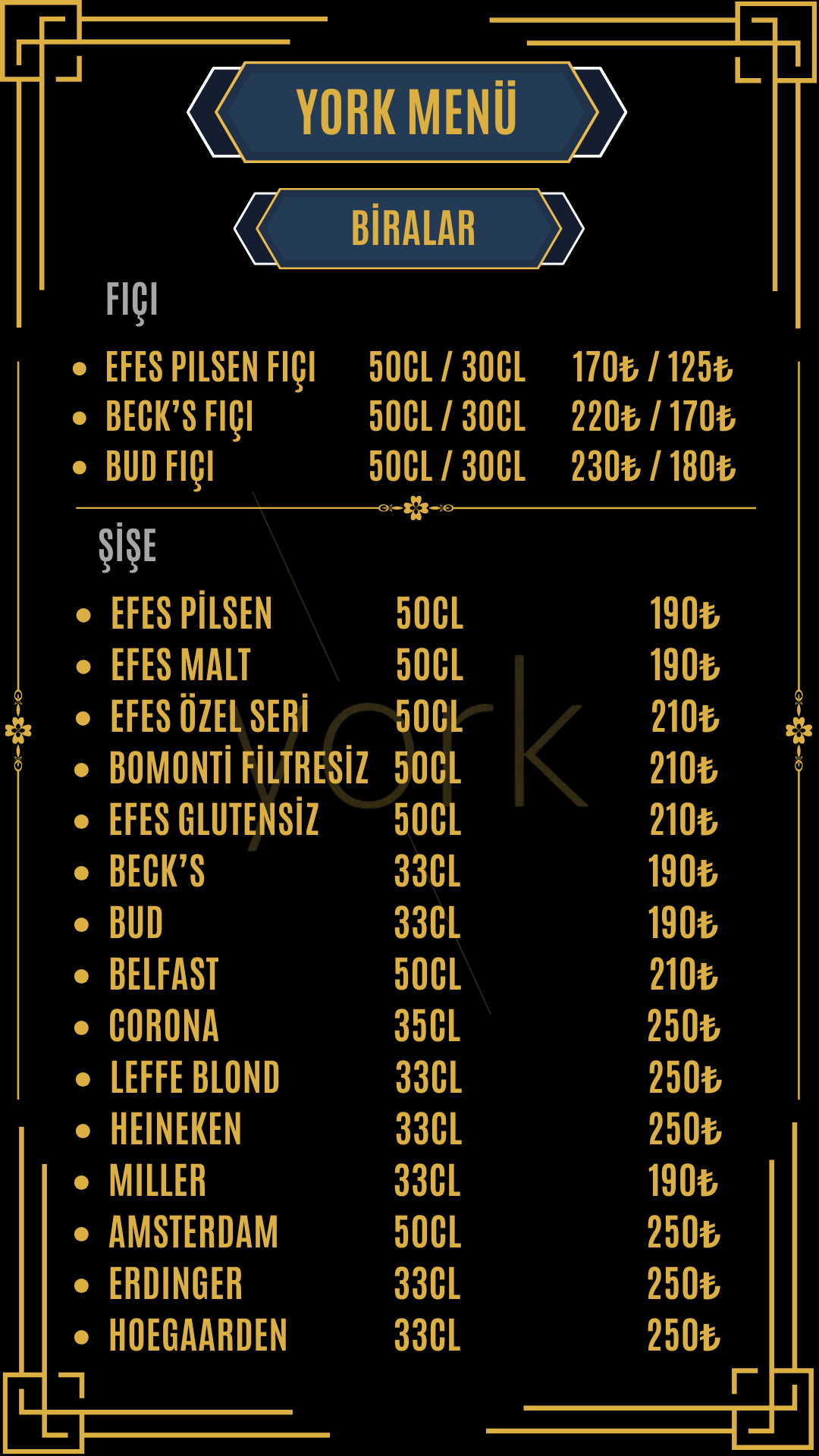 york-menu