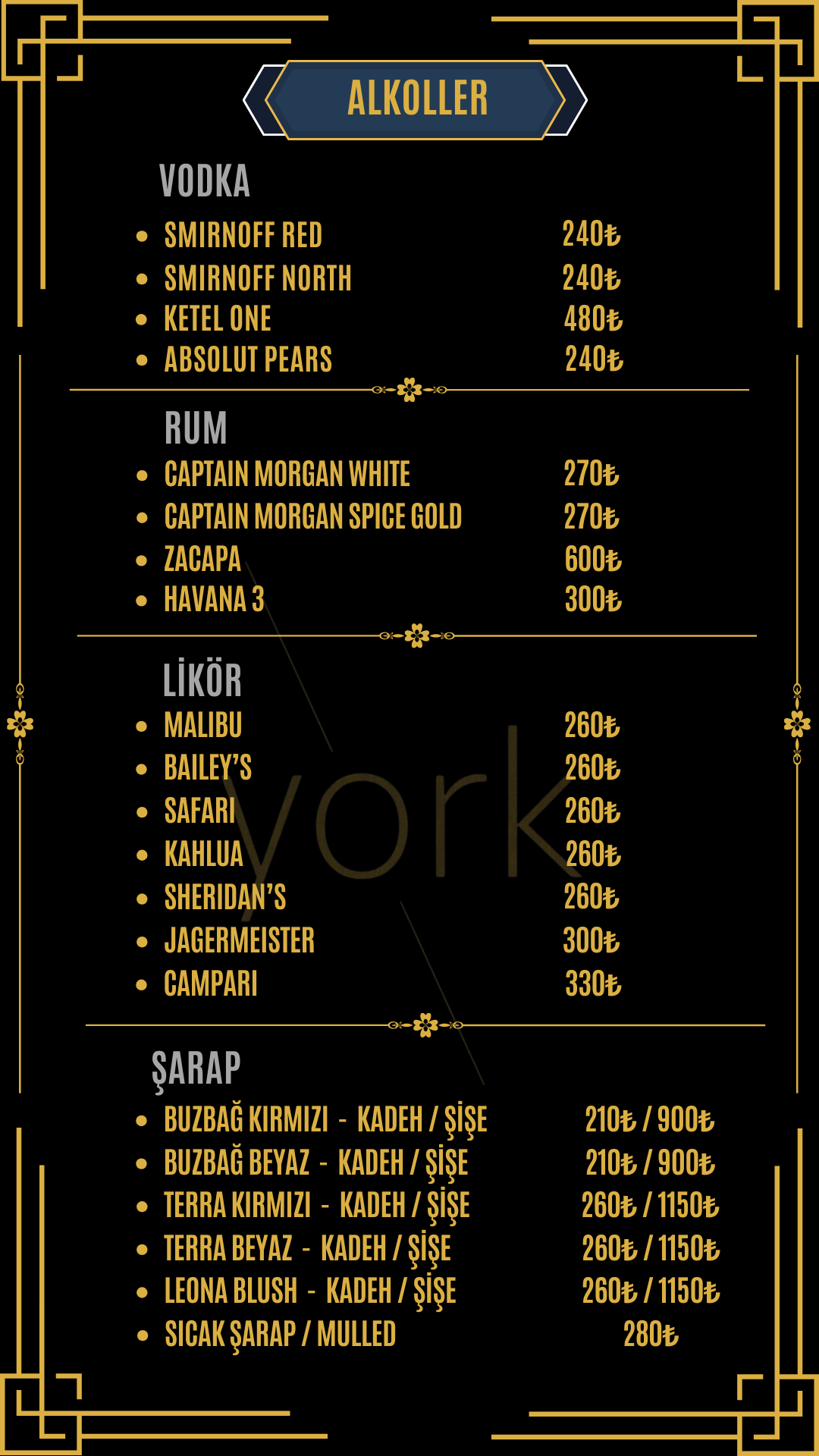 york-menu